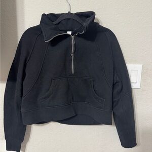 Lululemon scuba Black Half-Zip Pullover Hoodie
